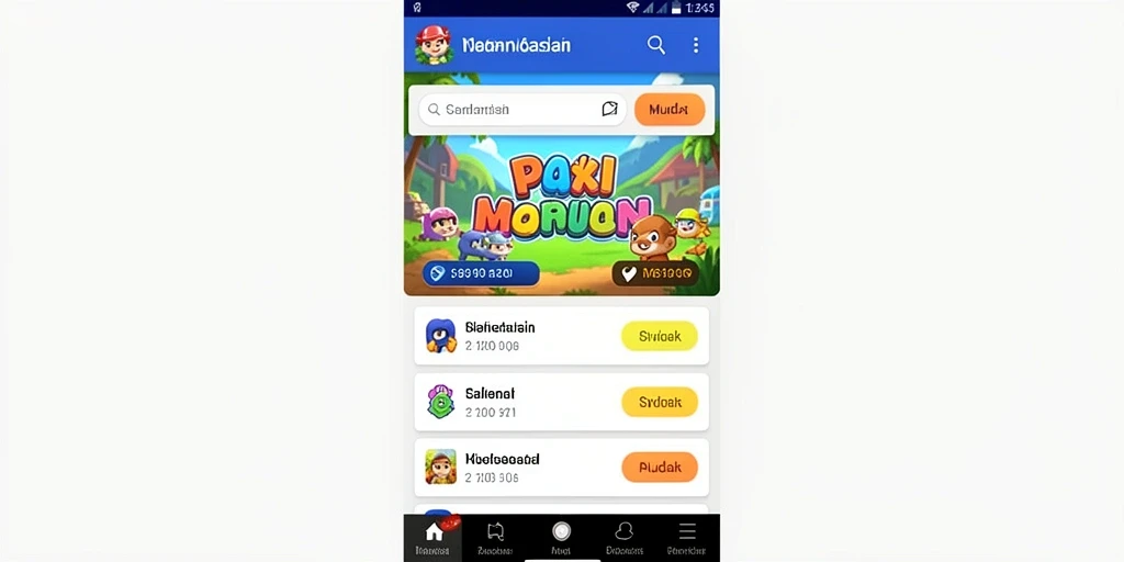 Menu utama aplikasi SS88BET yang intuitif.